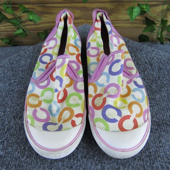 Coach Women's Beale Sneaker Pink Fabric Sz 8.5 Medium Used 2025 - Picture 2 of 8